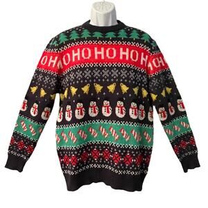 H&M HO HO HO ALL THE CHRISTMAS THINGS Holiday Sweater Size Small